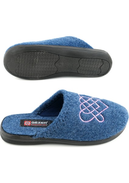 Kadın Kışlık Keçe Nakışlı Kalp Tasarım Ev Bahçe Terlik indirimleri