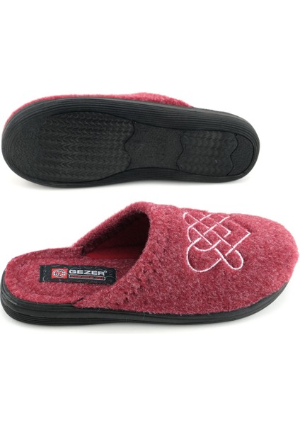 Kadın Kışlık Keçe Nakışlı Kalp Tasarım Ev Bahçe Terlik indirimleri