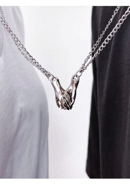 2 Adet Mıknatıslı Sevgili Arkadaşlık Kolyesi 2'li