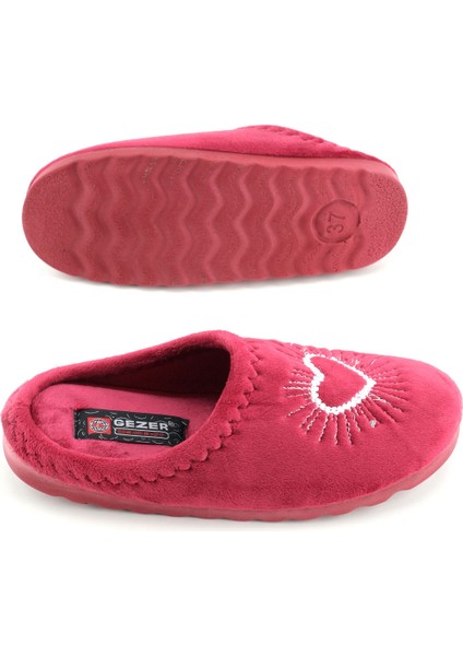 Kadın Kışlık Nakışlı Kalp Tasarım Rahat Taban Ev Bahçe Gondol Terlik indirimleri
