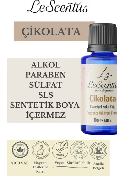 Le Scentus Çikolata Esansiyel Koku Yağı Oda KOKUSU10ml