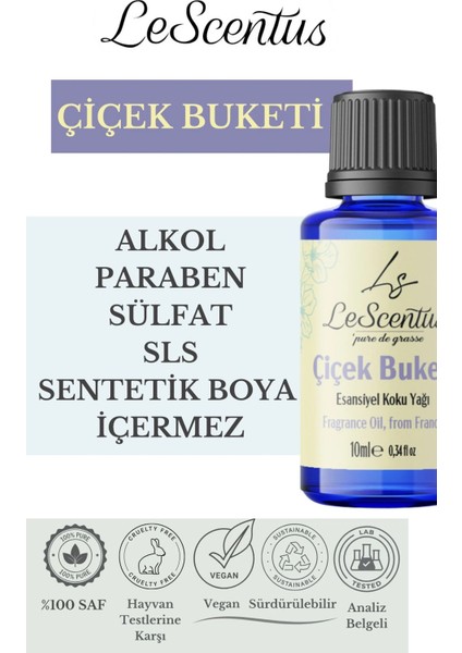 Le Scentus Çiçek Buketi Esansiyel Koku Yağı Oda KOKUSU10ml