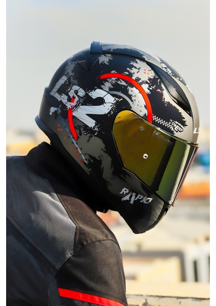 Rapıd 2 Cırcle Mat Siyah-Kırmızı Kask fiyatları