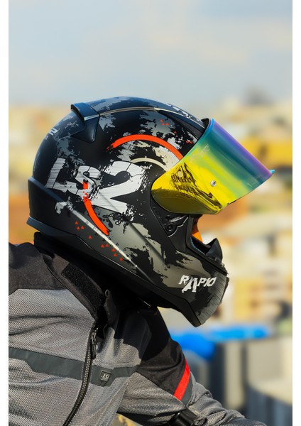 Rapıd 2 Cırcle Mat Siyah-Kırmızı Kask modelleri