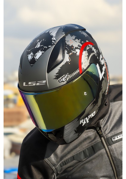 Rapıd 2 Cırcle Mat Siyah-Kırmızı Kask fırsatları