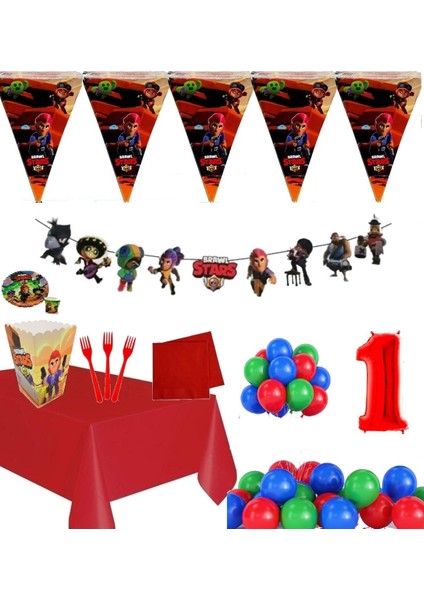 Brawlstar Doğum Günü Yaş Balon Seti