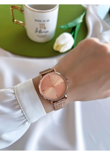 Çelik Kordon Iyon Kaplama Kasa 3 Atm Suya Dayanıklı Kadın Kol Saati+Bileklik BFL21016-SY fiyatları