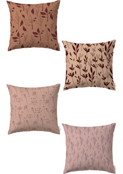 Çiçek 4’lü Kırlent Kılıf DS37