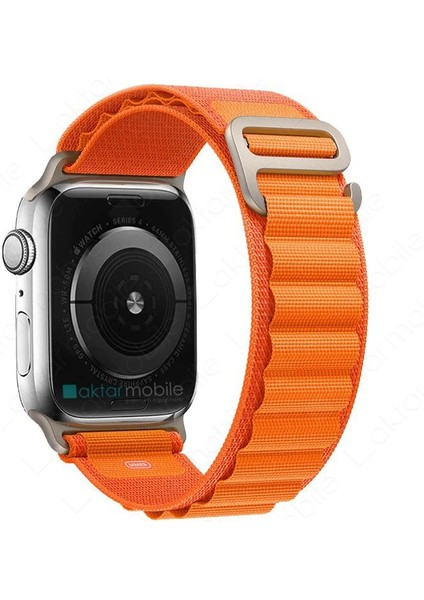 Apple Watch 10 42 mm Uyumlu Alpine Loop Kordon Kumaş Örgü Kayış