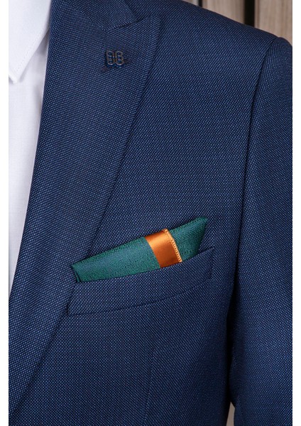 Erkek Slim Fit Sivri Yaka Lacivert Yelekli Takım Elbise indirimleri