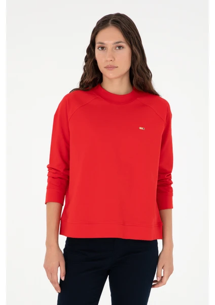 U.S. Polo Assn. Kadın Kırmızı Sweatshirt 50296903-VR030