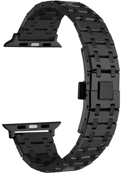 Apple Watch 10 / 11 42 mm Uyumlu Metal Kordon Luxury Paslanmaz Çelik Kayış fiyatları