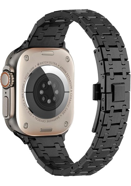 Apple Watch 10 / 11 42 mm Uyumlu Metal Kordon Luxury Paslanmaz Çelik Kayış fırsatları