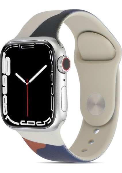 Apple Watch 10 / 11 46 mm Uyumlu Silikon Kordon Soft Yüzey Spor Morandi Kayış