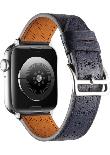 Apple Watch 10 46 mm Uyumlu Suni Deri Kordon Kayış Watch Band / Strap