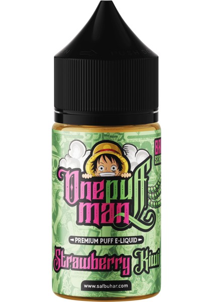 One Puff Man Strawberry Kıwı - 30ml/50mg (%5) Salt - Ingiliz Premium Puff Likit Aroma