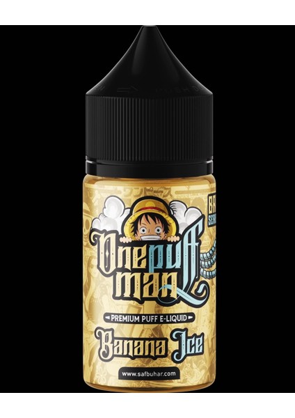 One Puff Man Banella Ice - 30ml/20mg (%2) Salt - Ingiliz Premium Likit Aroma