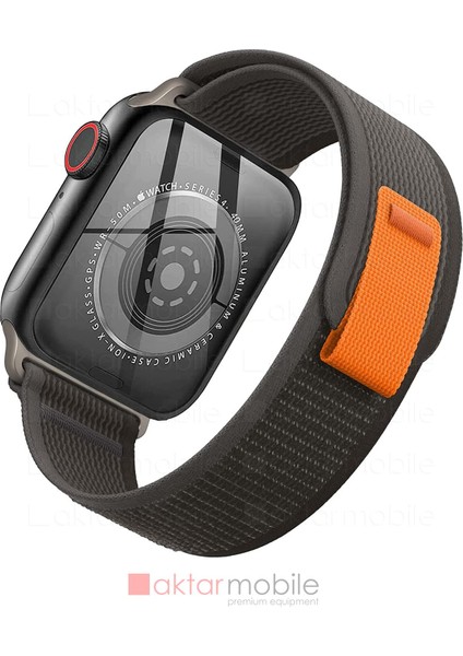 Apple Watch 10 42 mm Uyumlu Trail Loop Kordon Naylon Örgü Kayış