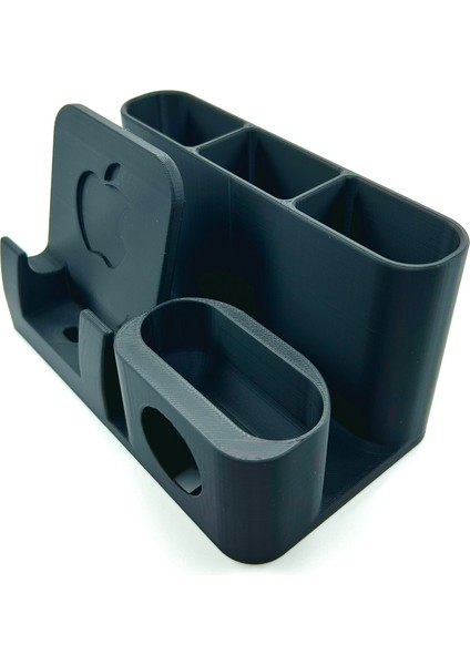 Apple Şarj Standı - Iphone, Apple Watch ve Airpods Uyumlu Masaüstü Şarj Organizeri Kalemlik Bölmeli modelleri