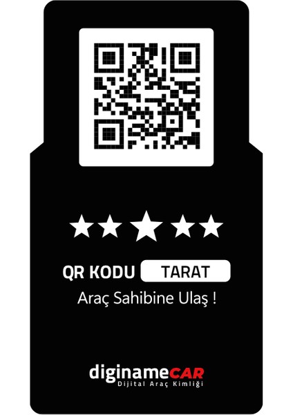 Qr Numaratik Yeni Nesil Dijital Araç Kimliği + Nfc Anahtarlıklı