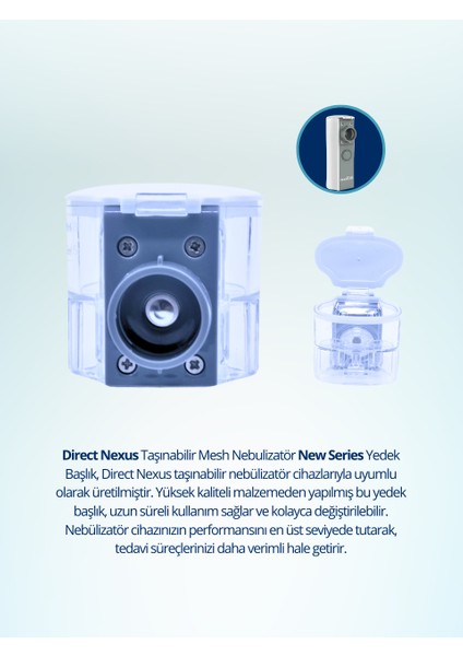 Nexus Taşınabilir Mesh Nebulizatör New Series Yedek Başlık