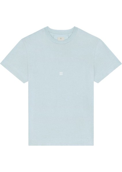 Açık Mavi Logo Baskılı T-Shirt