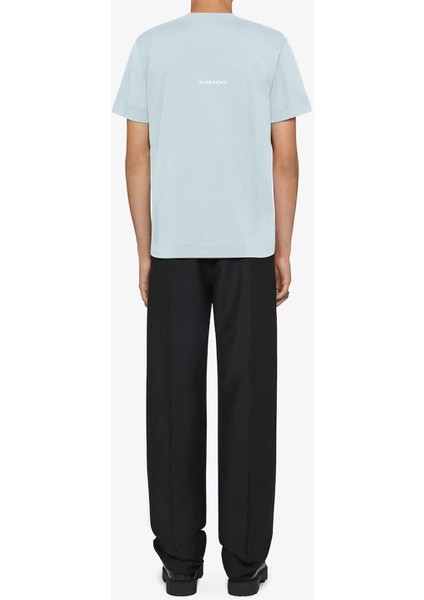Açık Mavi Logo Baskılı T-Shirt