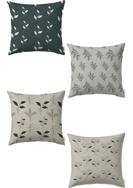 Çiçek 4’lü Kırlent Kılıf DS43