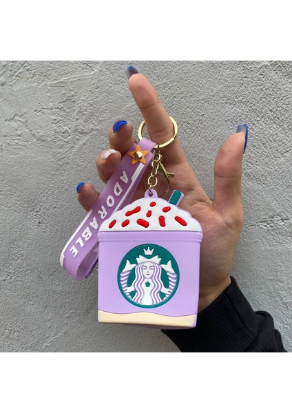 Lila Starbucks Adorable Silikon Bozuk Para Cüzdanı