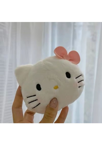 Beyaz Hello Kitty Peluş Bozuk Para Cüzdanı