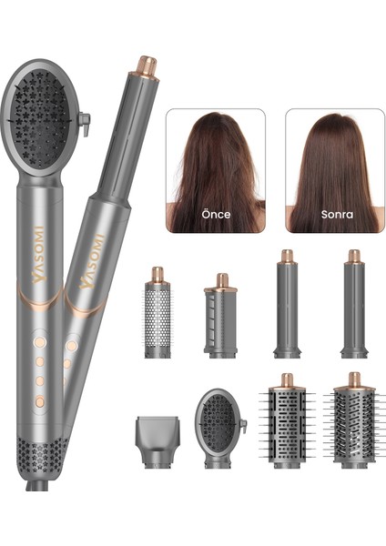 Witero 8in1 Ultra Airwrap Multi-Styler Sıcak-Soğuk Hava Üflemeli Saç Şekillendirme Cihazı