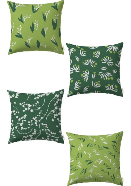 Çiçek 4’lü Kırlent Kılıf DS44