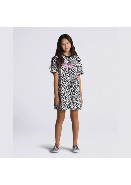 Zebra Daze Relaxed Tee Dress Kız Çocuk Elbise