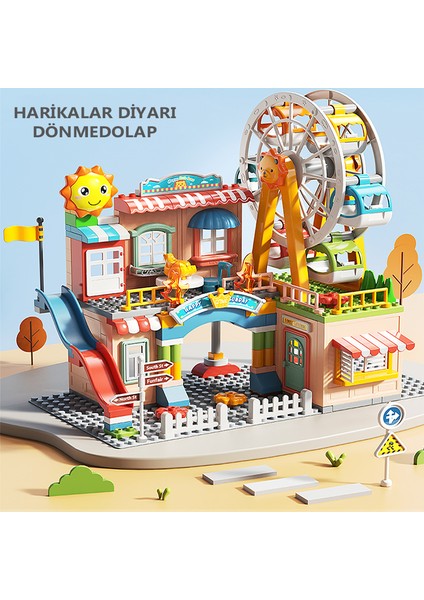 Learning Fun Marble Run Blok Yapı Seti 194 Parça - Dönme Dolap Macerası