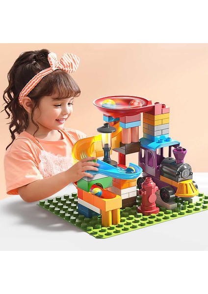 Lerarning Fun Marble Run Blok Yapı Seti 77 Parça - Tren