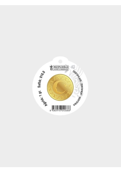 1 Gram 22 Ayar Altın - 4 Adet