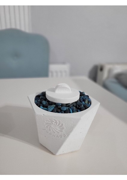 Tekno Trust Masaüstü Beton Şömine +200ML Yakıt Model Curve