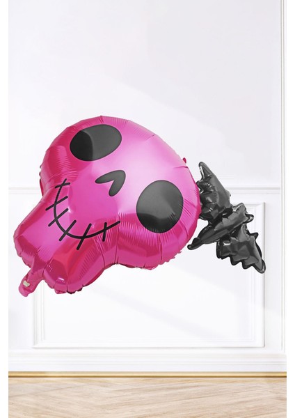 Pembe kuru kafa folyo balon yarasa kuru kafa halloween süsleri folyo balon fiyatları