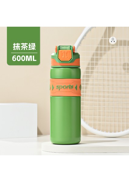 600ML Spor Su Bardağı 316 Paslanmaz Çelik Termos Bardak Büyük Kapasiteli Yazlık Pipetli Bardak Spor Büyük Kapasiteli Bardak (Yurt Dışından)