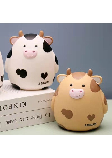 Yaratıcı Vinil Kumbara Şekil Sevimli Inek Sadece Içeri Girebilir Ama Dışarı Çıkamaz (Yurt Dışından)