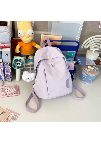 Sevimli Çocuk Bahar Gezisi ve Çalışma Çantası, Taro Mor, Üniversite Öğrencisinin Ders ve Alışveriş Için Mini Sırt Çantası (Yurt Dışından)