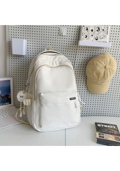 Erkekler, Ortaokul Öğrencileri, Lise Öğrencileri, Okul Çantaları, Kadınlar Için Basit ve Çok Yönlü Seyahat Sırt Çantaları Için Büyük Kapasiteli, Yükü Azaltan Düz Renkli Sırt Çantası (Yurt Dışından)