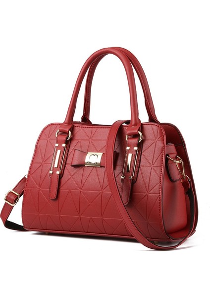 Yay Kadın Çantası 2024 Yeni Avrupa ve Amerikan Moda Kabartmalı Çanta Büyük Kapasiteli Omuz Çantası (Yurt Dışından)