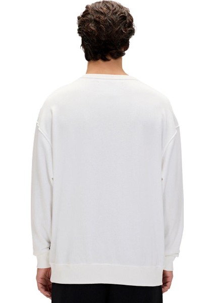 24.02.12.015 Javed Crewneck Sweatshirt Beyaz modelleri