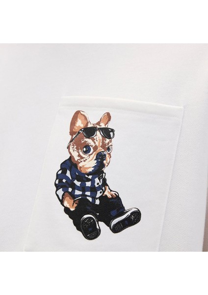 24.02.12.015 Javed Crewneck Sweatshirt Beyaz fırsatları