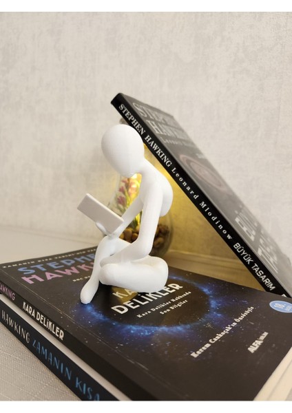 Tekno Trust Kitap Okuyan Iskandinav Tarzı Biblo Heykel Figür Dekor Dekorasyon 3D 3 Boyutlu Altındal Home