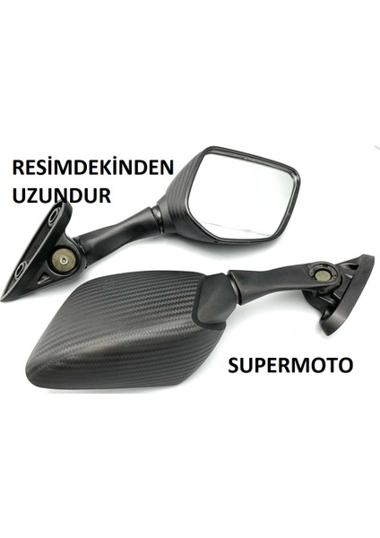 Yamaha Yzf R25 Ayna Takımı Karbon Görünümlü Katlanabilen+Montaj Vidaseti 2014-2018