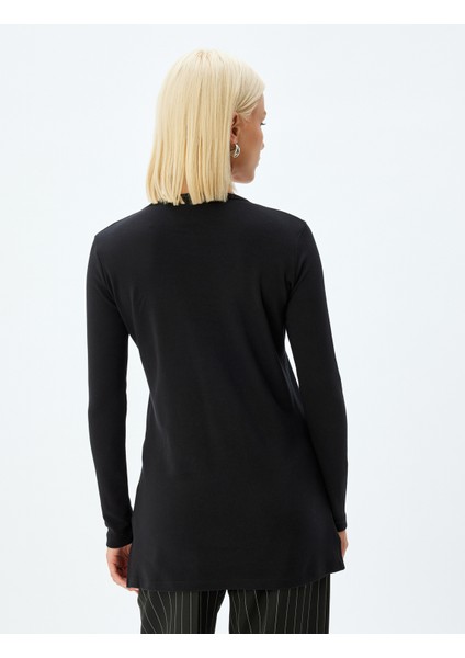 Uzun Kollu Tişört Nakış Detaylı Bisiklet Yaka Pamuklu fırsatları