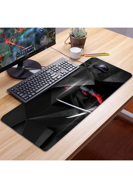 Sonictouch Deadpool Desenli Kaymaz Gaming Oyuncu Masaüstü Dikişsiz Klavye Mouse Pad 32X70CM