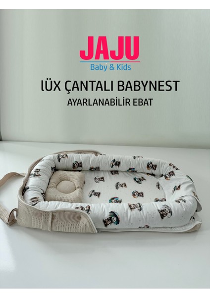 Nest Çantalı Babynest Taşınabilir Anne Yanı Islanan Panda Pike Babynest